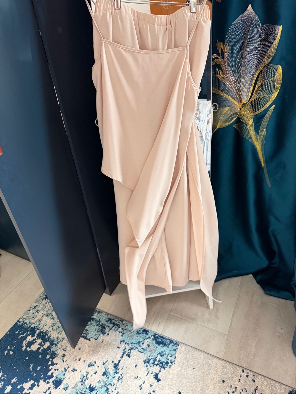 SHEIN Cream Wide-Leg Pants and One-Shoulder Top Set - Picture 8 of 8